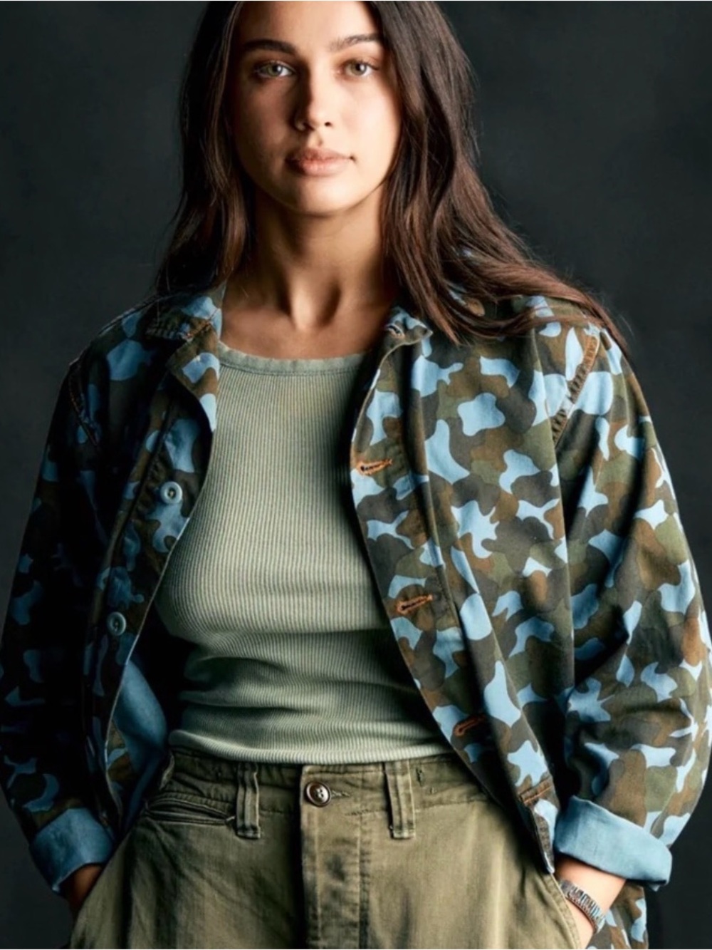 Imogene + Willie Goodall Jacket in Indigo Camo XS - Picture 2 of 12